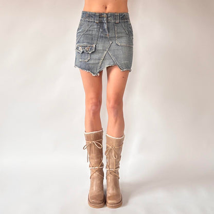 Y2K Denim Mini Skirt (XXS)