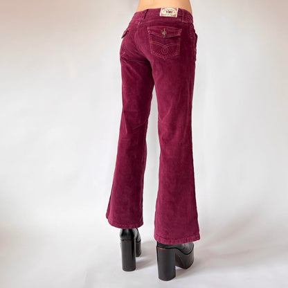 Y2K Low Rise Corduroy Flares (S)