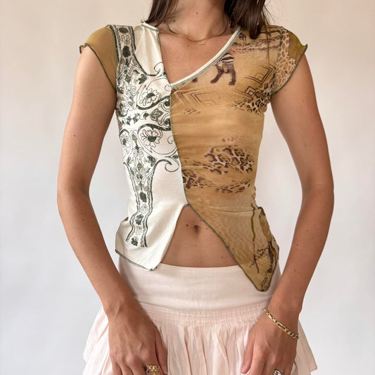 Italian Y2K Mesh Top (XS)