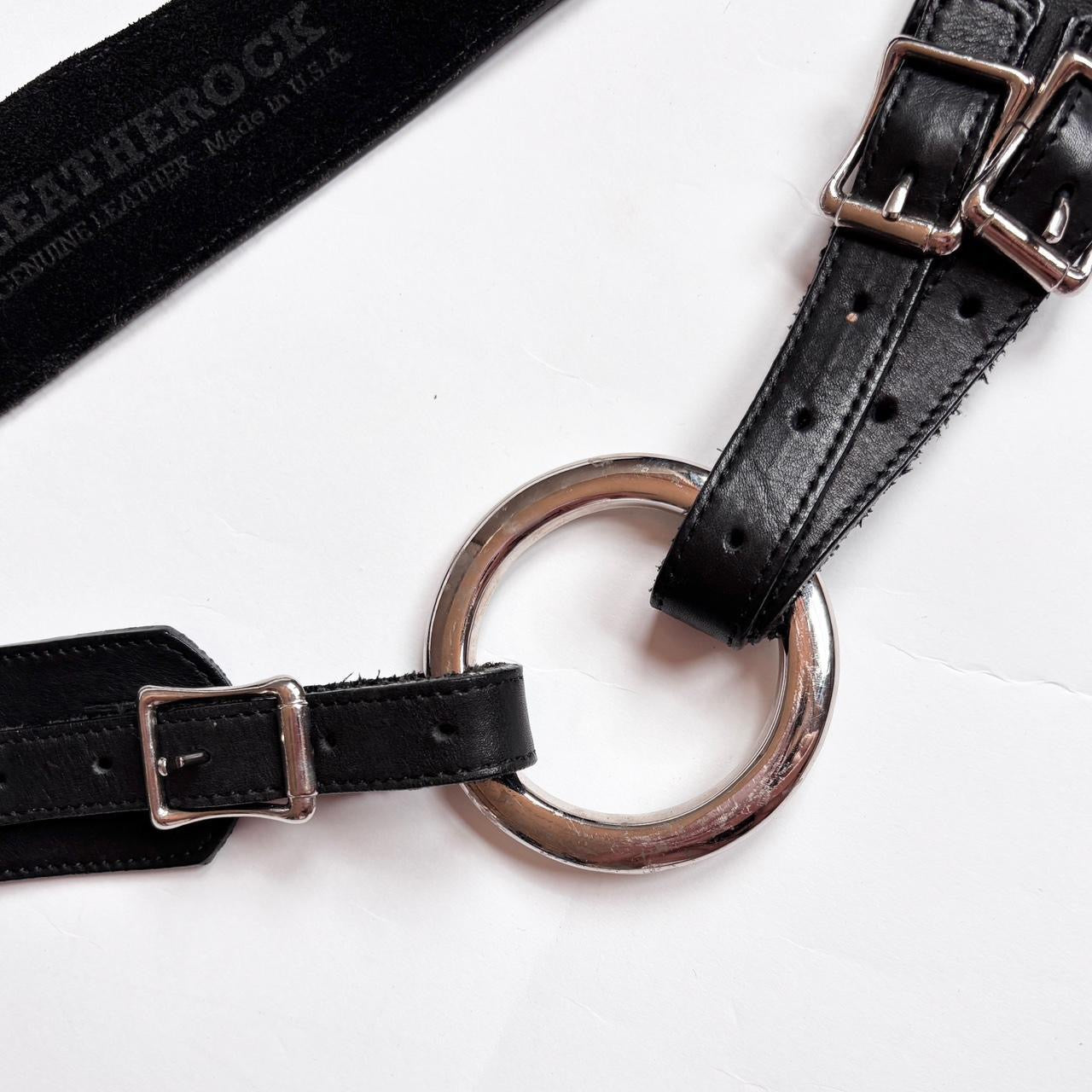 Vintage Leather O Ring Belt (L)