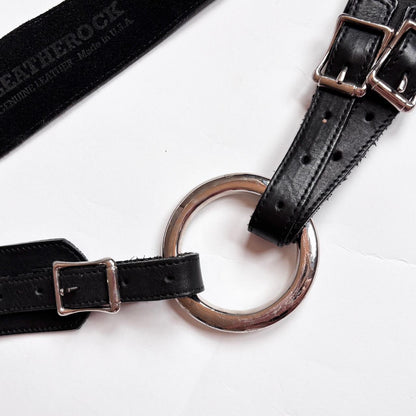 Vintage Leather O Ring Belt (L)