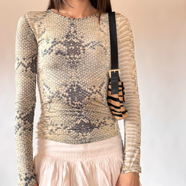 Y2K Fuzzy Tiger Shoulder Bag