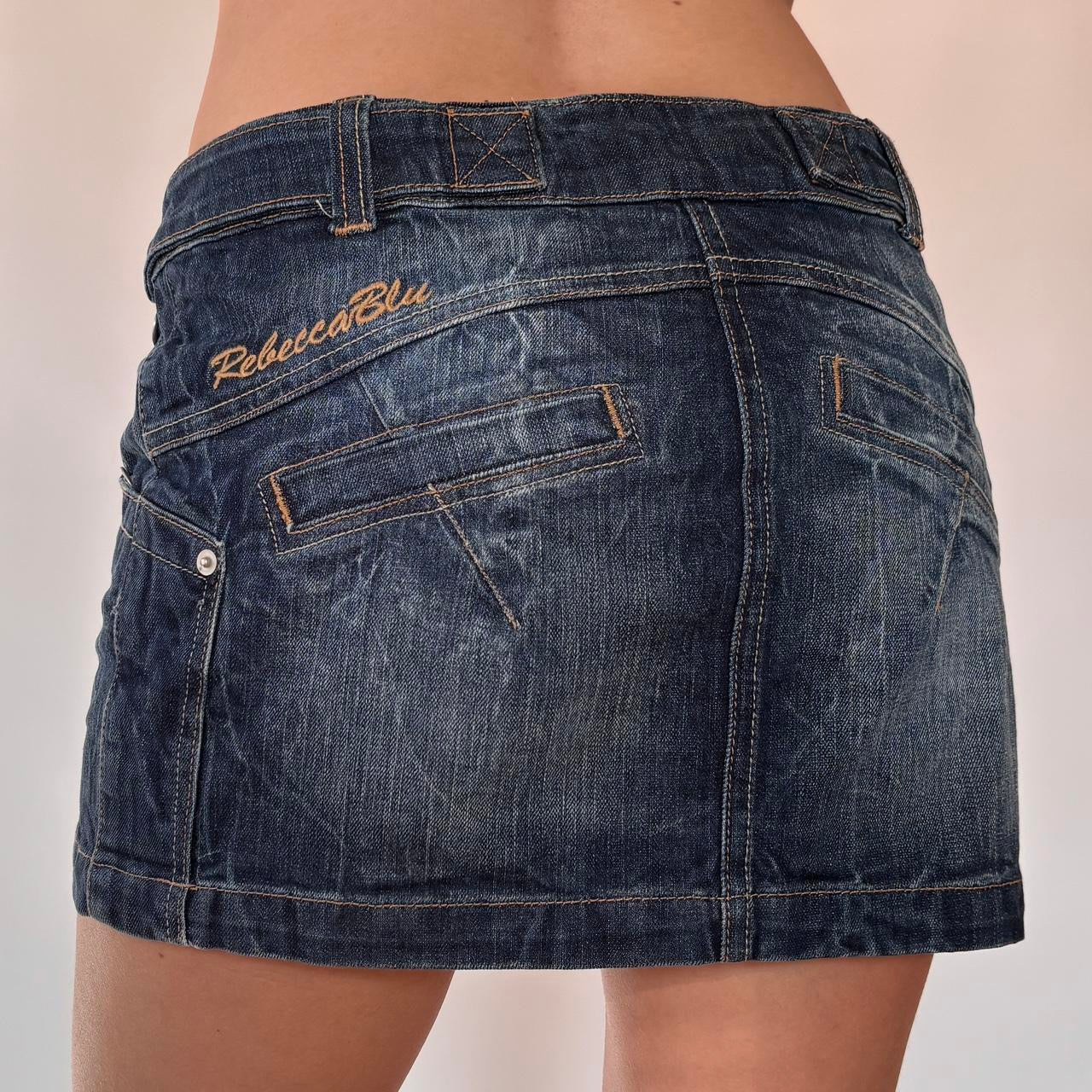 Rebecca Blu Denim Mini Skirt (S)