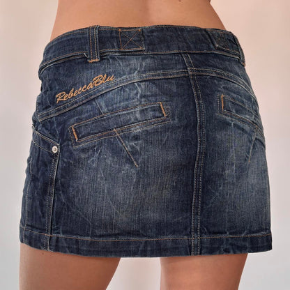 Rebecca Blu Denim Mini Skirt (S)