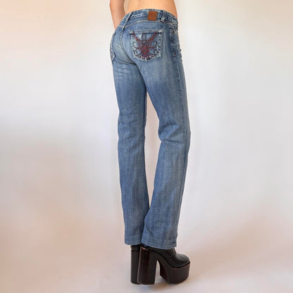Y2K Low Rise Bootcut Jeans (XXS)