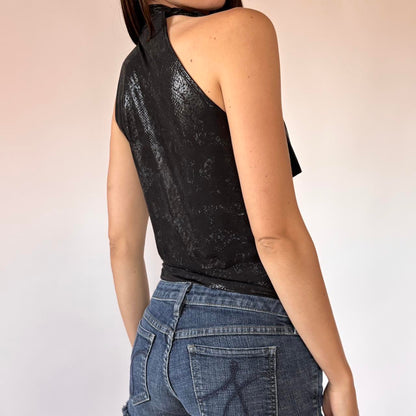 Y2K Snake Print Halter (S)