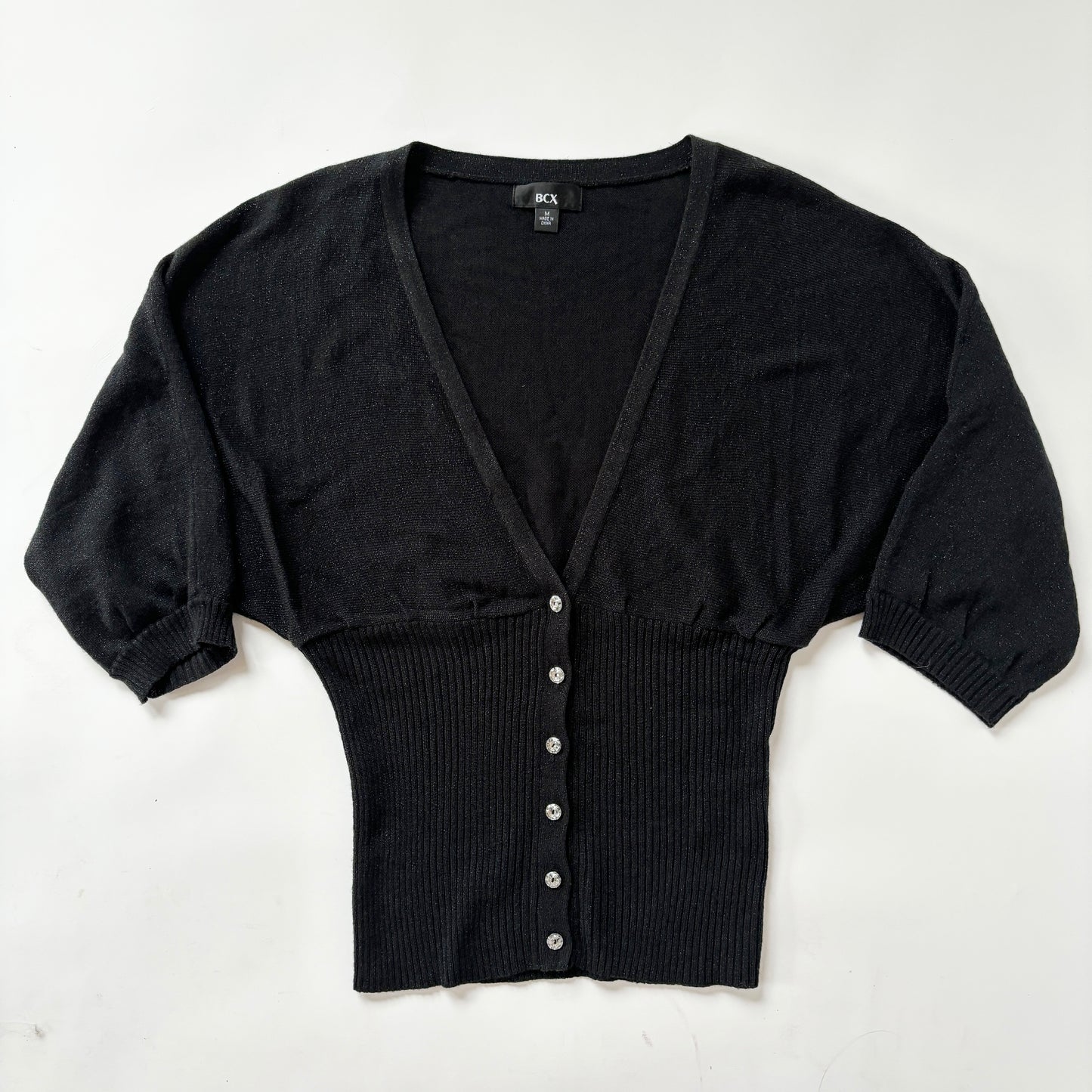 Y2K Glitter Knit Top (M)