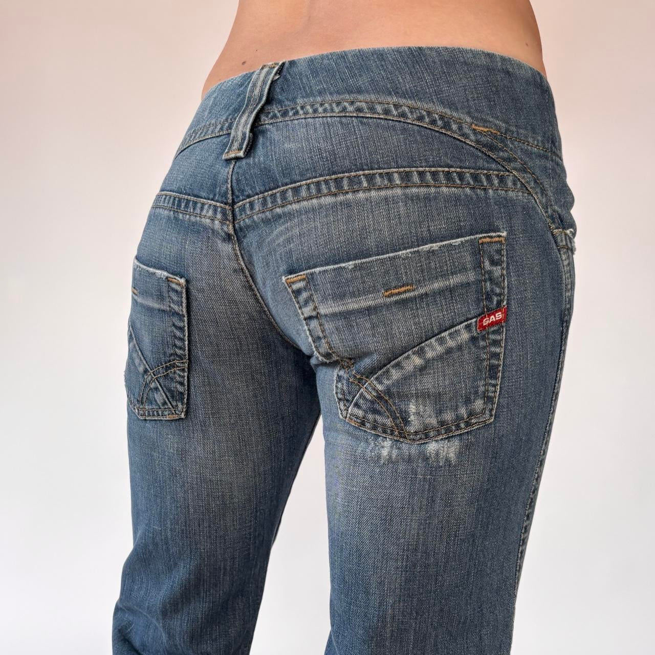Y2K Ultra Low Rise Straight Leg Jeans (XXS)