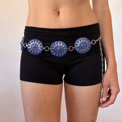 Blue Stone Chain Belt
