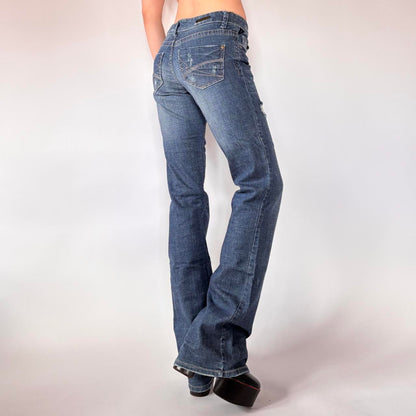 Y2K Low Rise Flare Jeans (S)