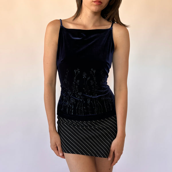 90s Velvet Midnight Tank (M)