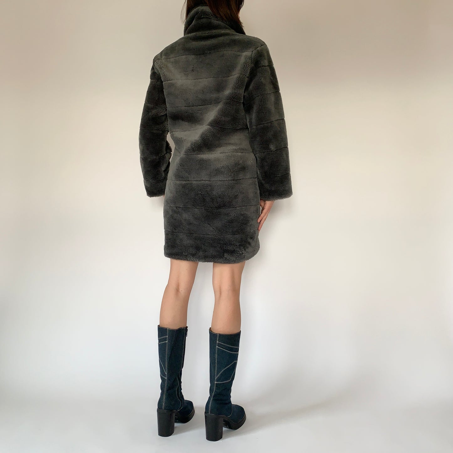 Vintage Faux Fur Coat (S)