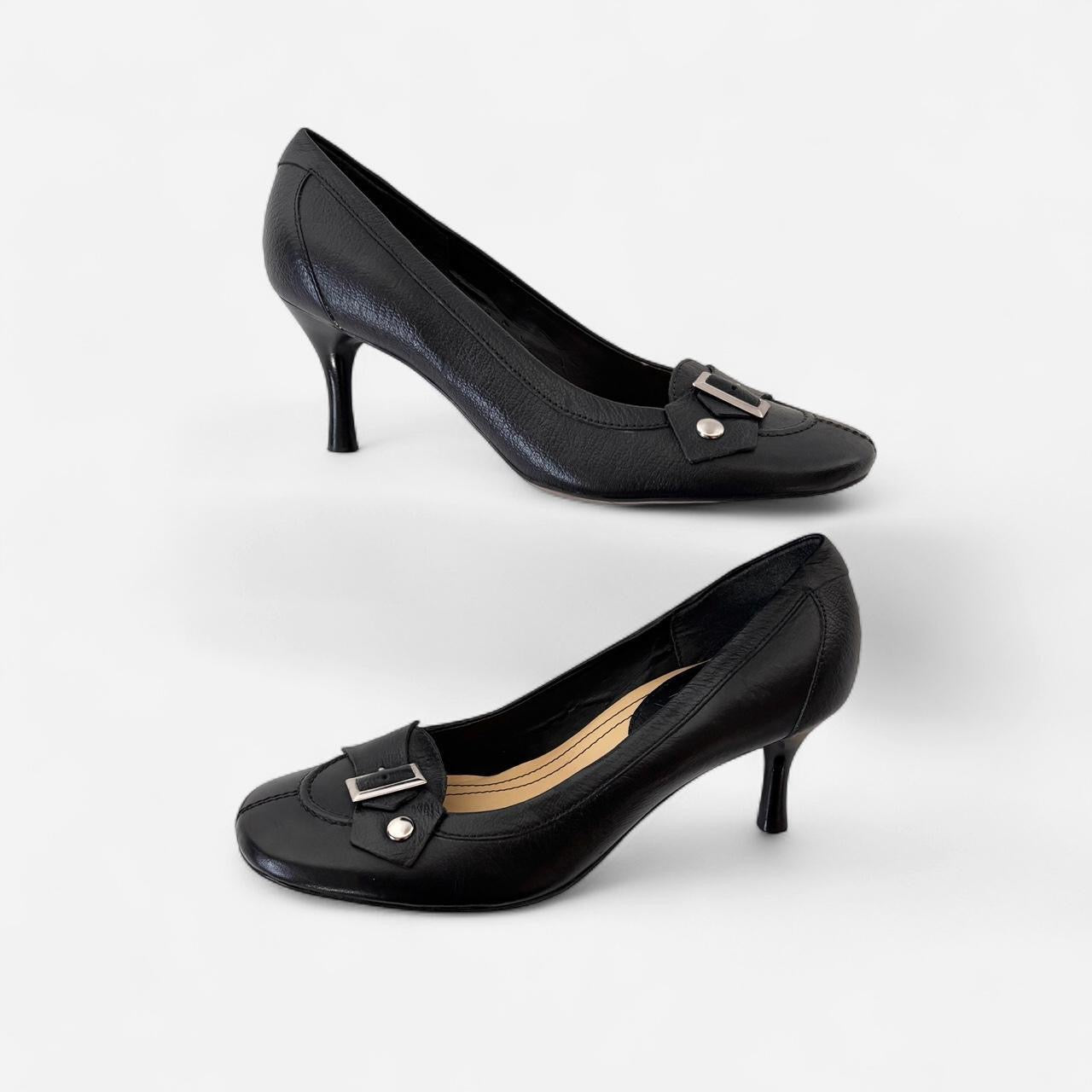 Y2K Nine West Leather Kitten Heels (7.5)