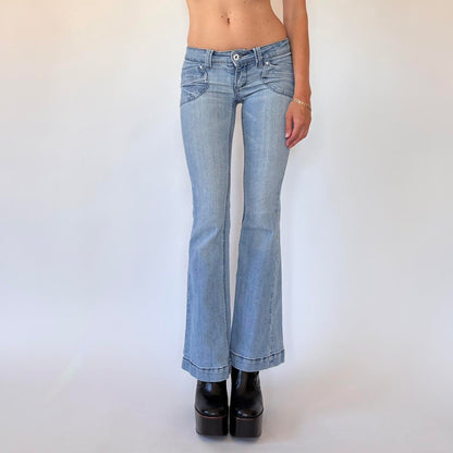 Y2K Low Rise Flare Jeans (XXS)