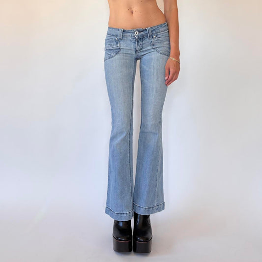 Y2K Low Rise Flare Jeans (XXS)