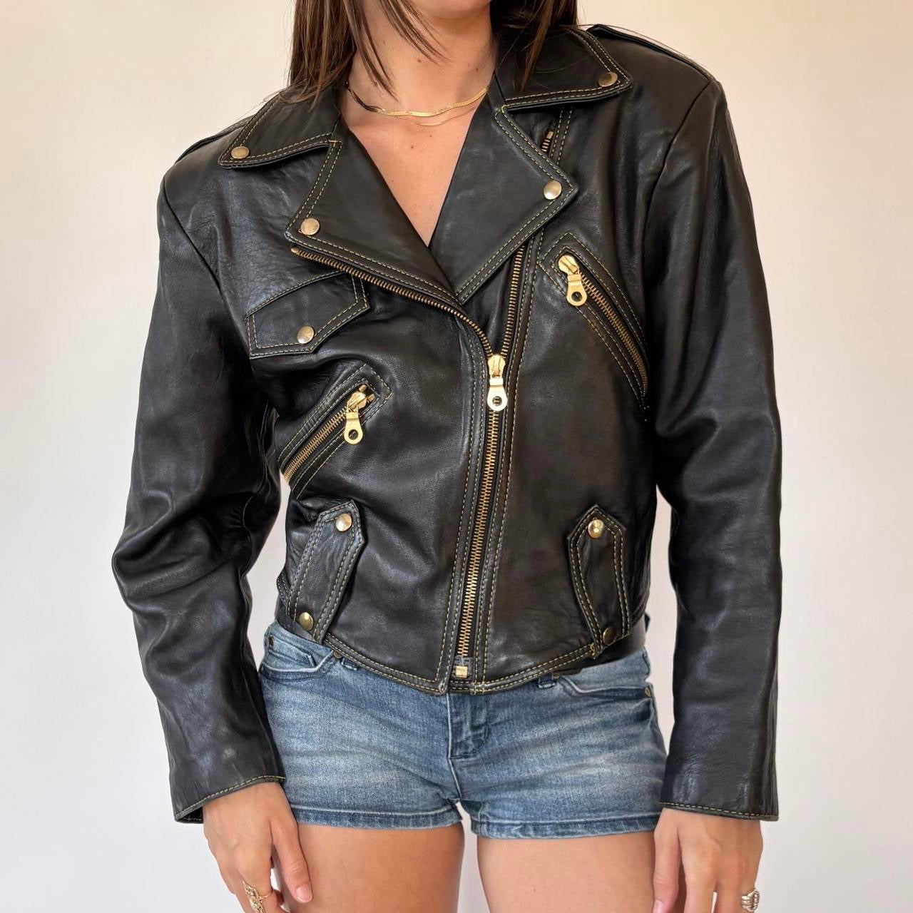 Bebe Leather Moto Jacket (M)