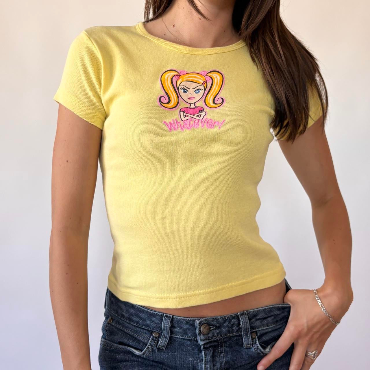 Y2K Whatever! Baby Tee (XS)