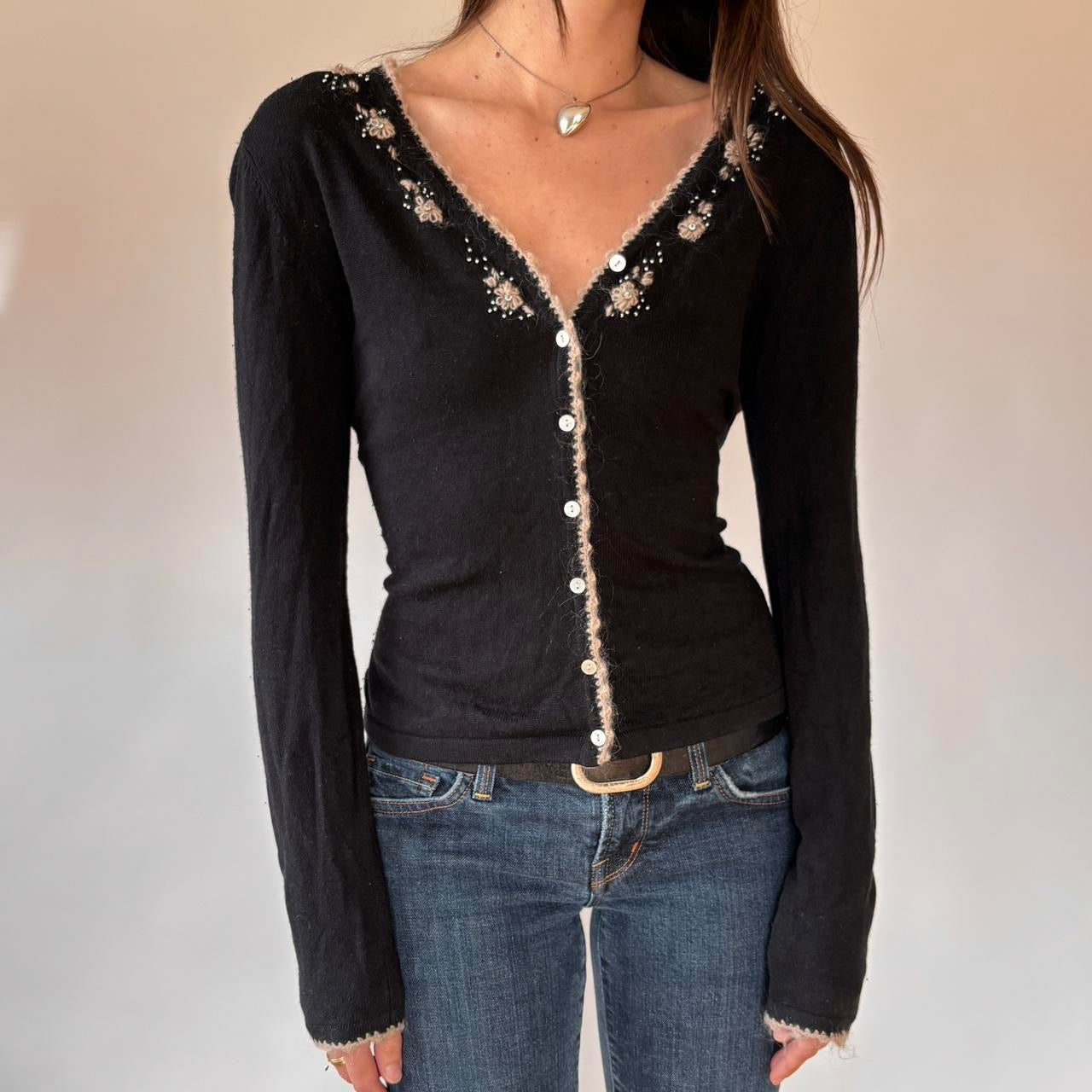 90s Silk & Cashmere Cardigan (S/M)