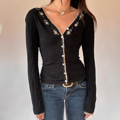 90s Silk & Cashmere Cardigan (S/M)