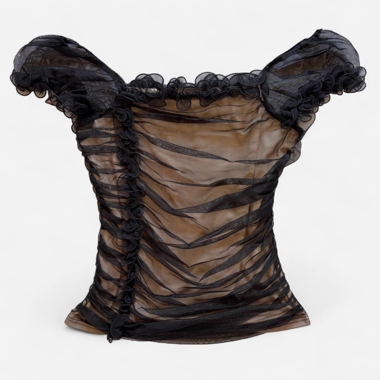 90s Romantic Mesh Top (M)