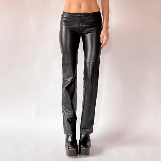 BCBG Low Rise Leather Pants (XS)