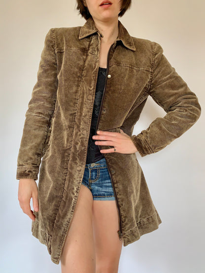 Vintage Corduroy Trench - Small