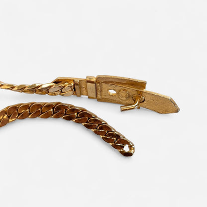 Vintage Gold Tone Cuban Link Chain Belt