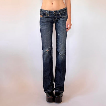 Y2K Distressed Low Rise Jeans (XS)
