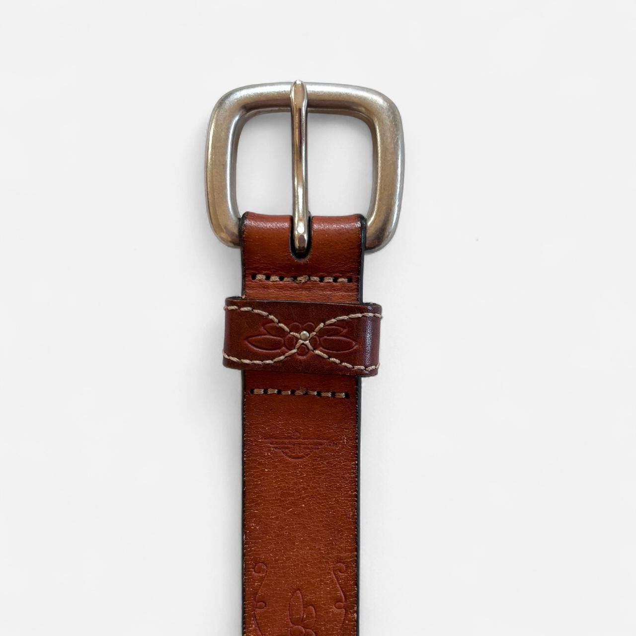 Embossed Genuine Leather Belt