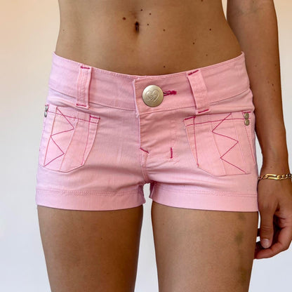 Y2K Deadstock Pink Low Rise Shorts (XS)