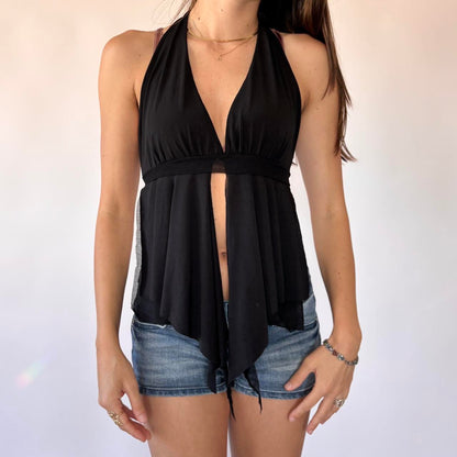 Mesh Split Front Halter (XS/S)