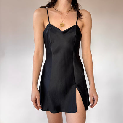 Victoria’s Secret 90s Noir Silk Mini Slip (XS)