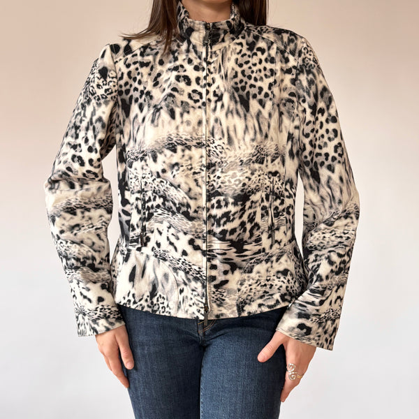 Y2K Snow Leopard Jacket (M)