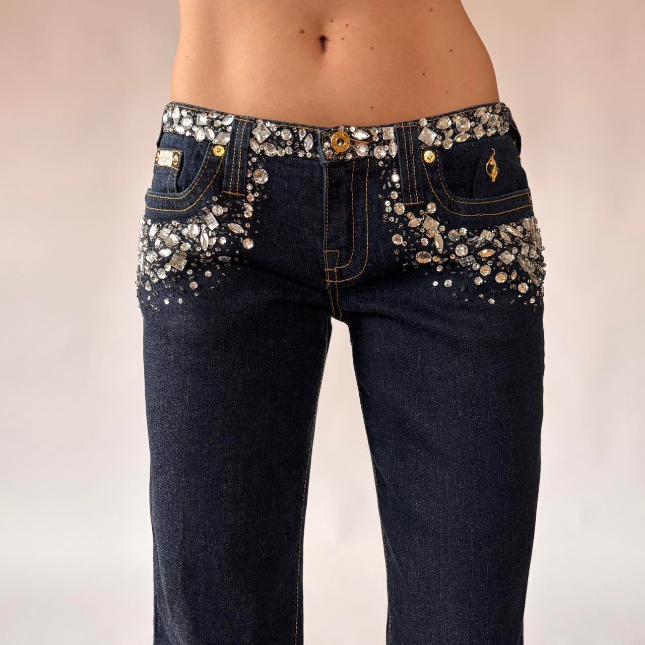 Y2K Baby Phat Bejeweled Jeans (S/M)
