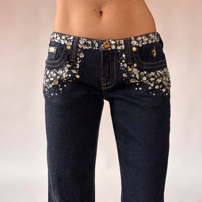 Y2K Baby Phat Bejeweled Jeans (S/M)