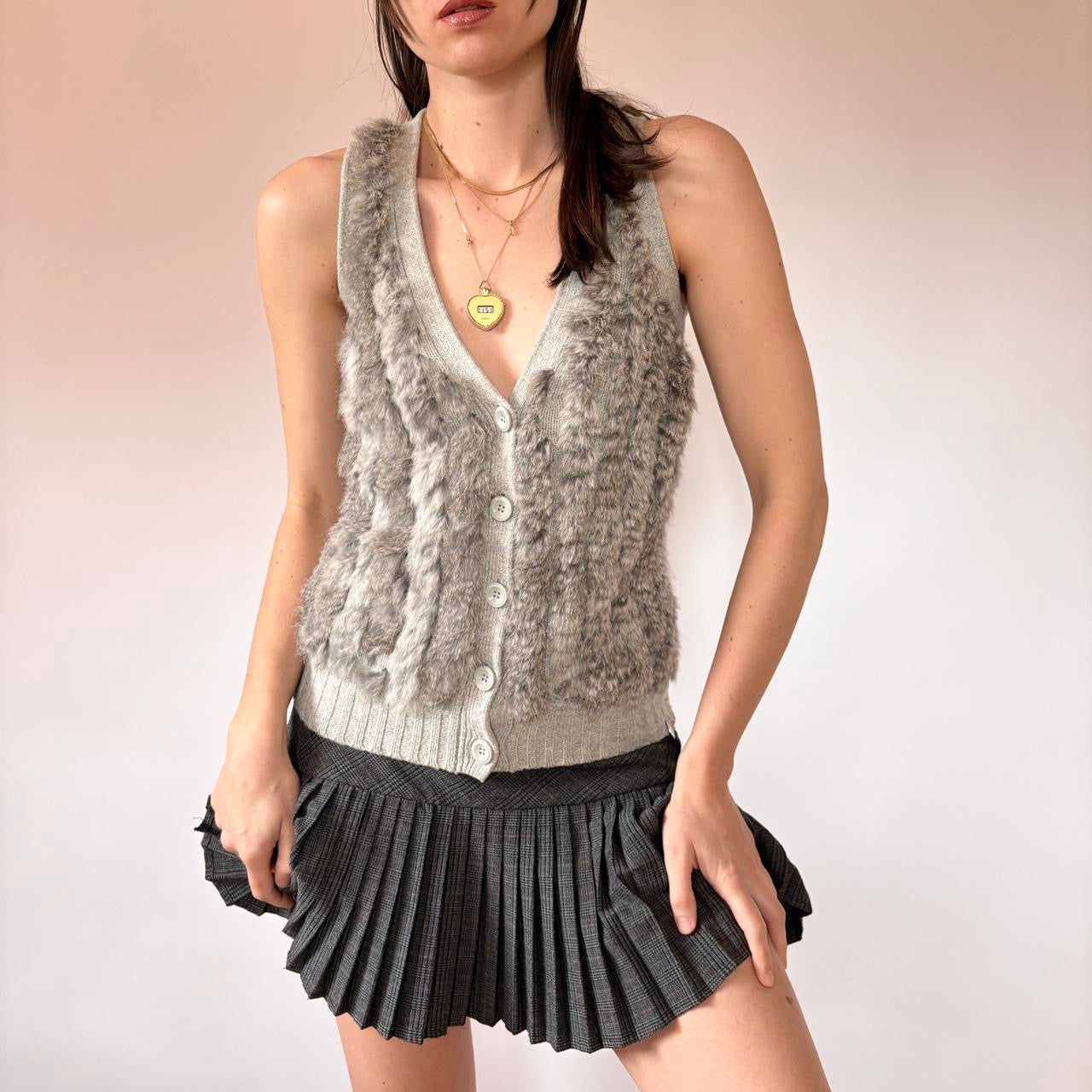 Armani Rabbit Fur Sweater Vest (XS)