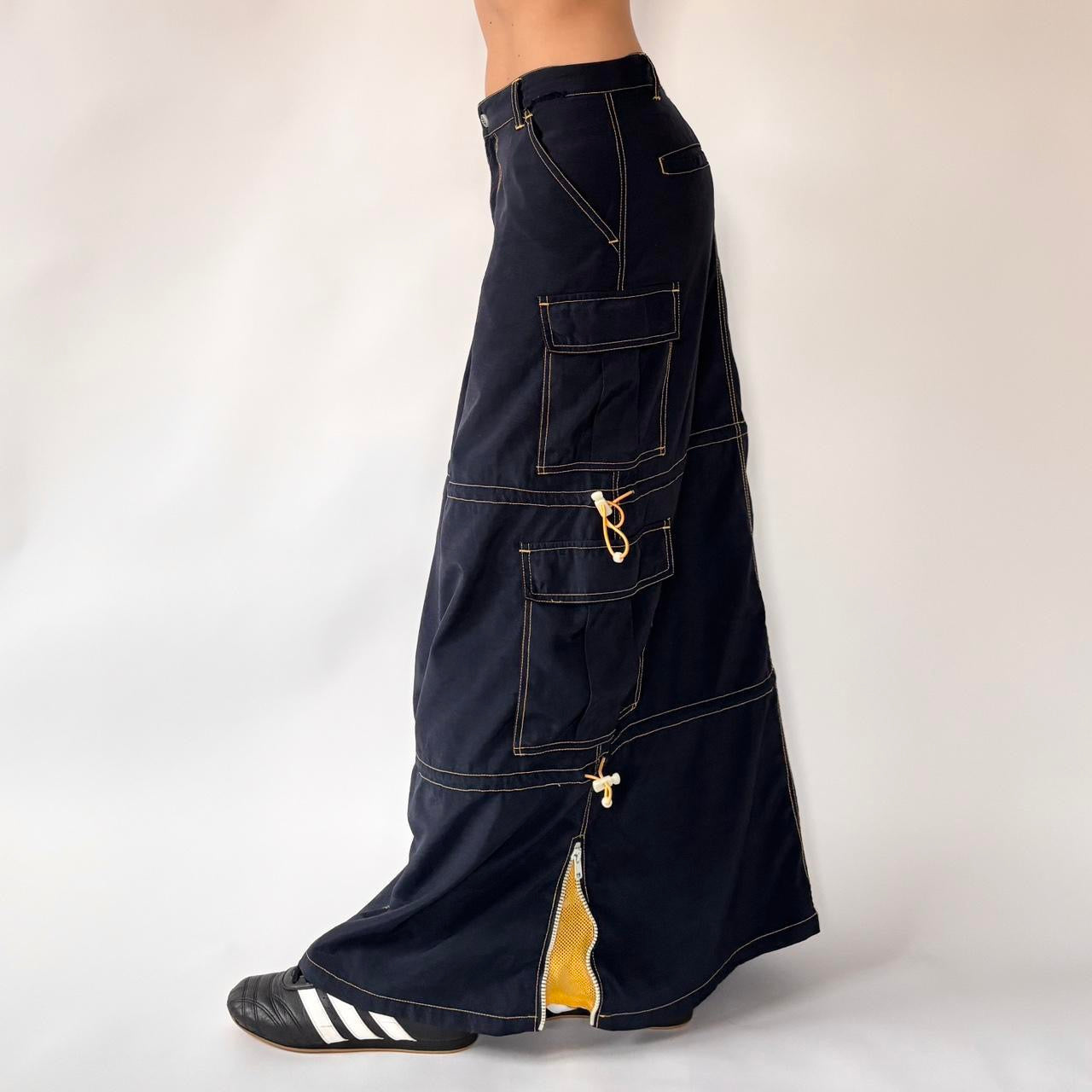 90s Utility Cargo Maxi Skirt (M/L)