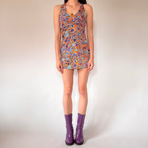 70s Micro Mini Halter Dress (S/M)
