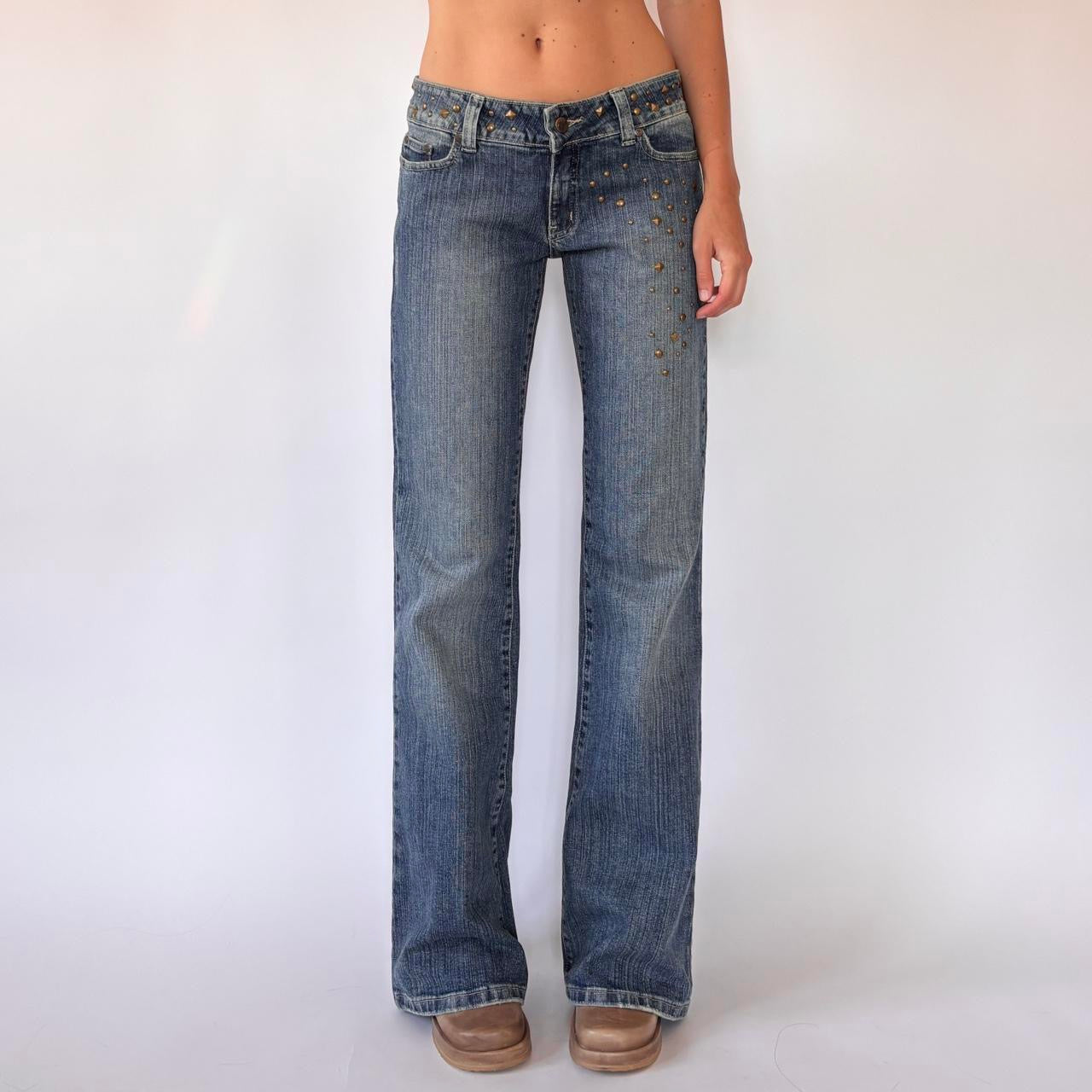 Y2K Studded Bongo Jeans (S)
