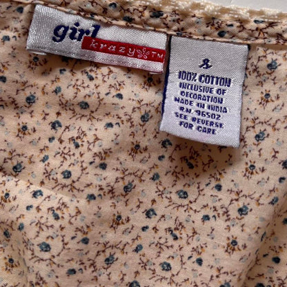 Y2K Floral Boho Longsleeve Top (S)