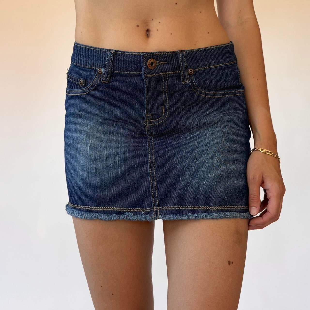 Y2K Deadstock Denim Mini Skirt (XS)