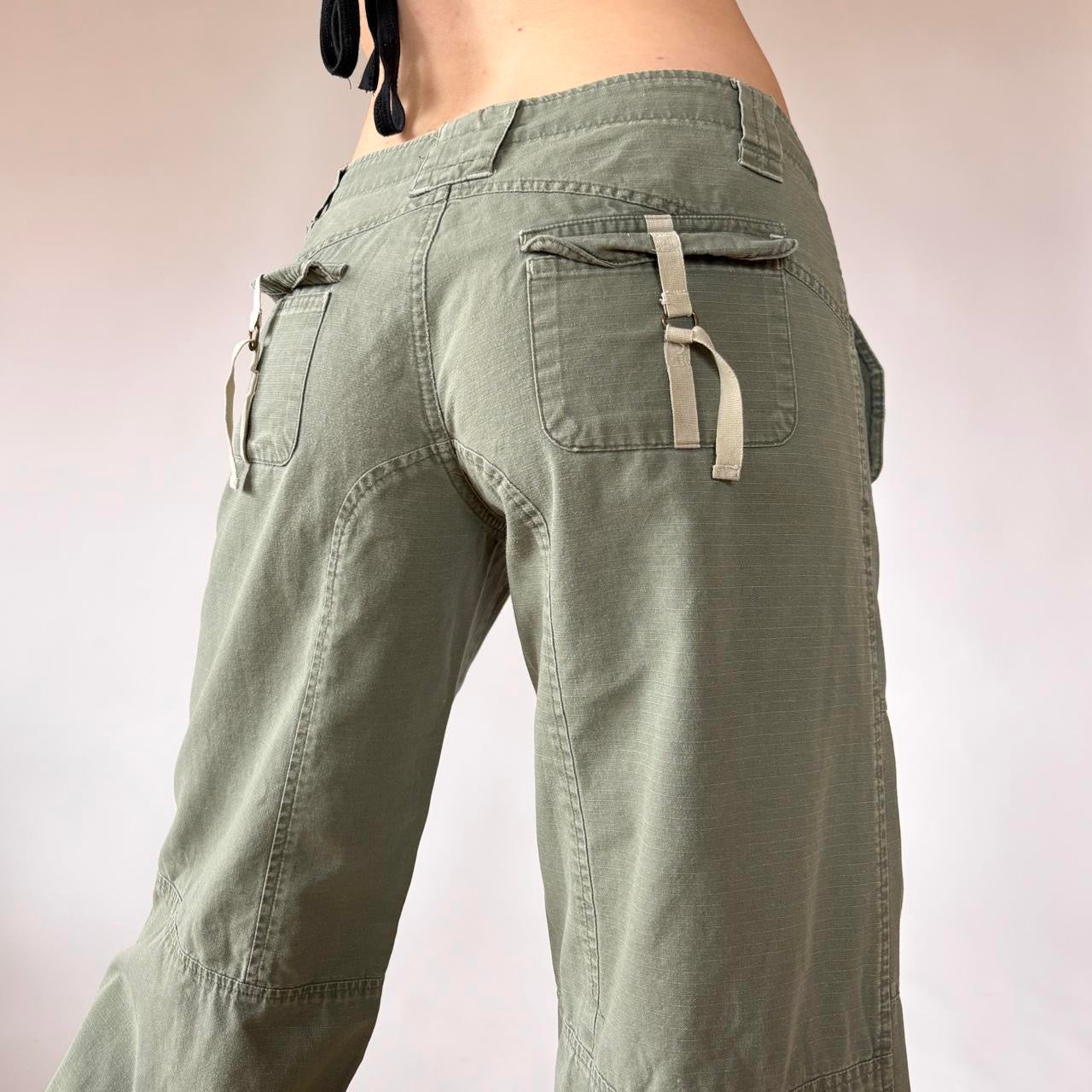 Y2K Low Rise Cargo Capris (XS/S)
