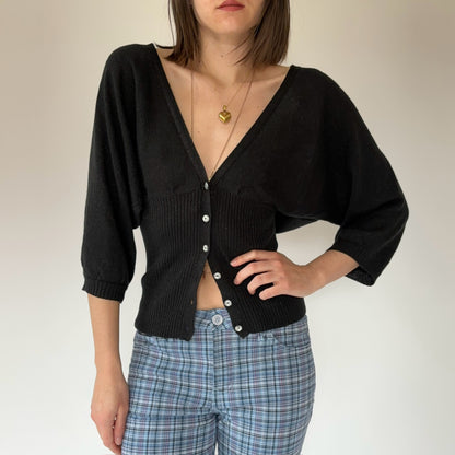 Y2K Glitter Knit Top (M)