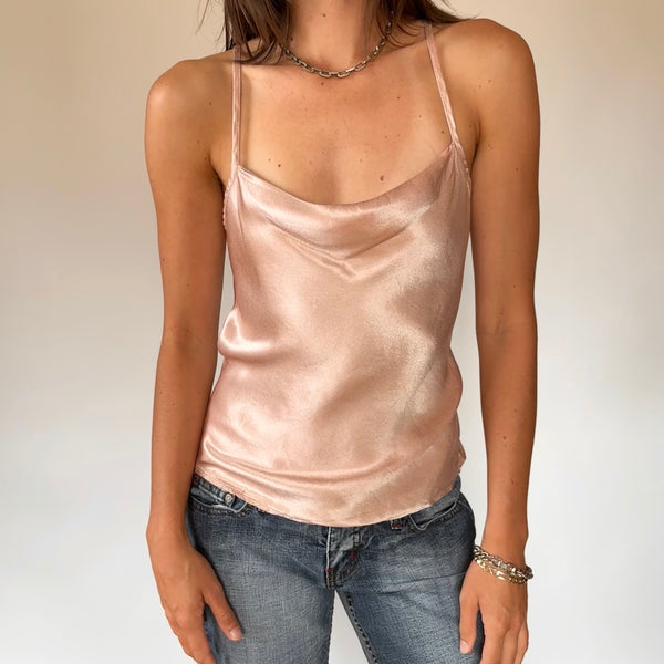 90s Blush Cowl Neck Tank (M)