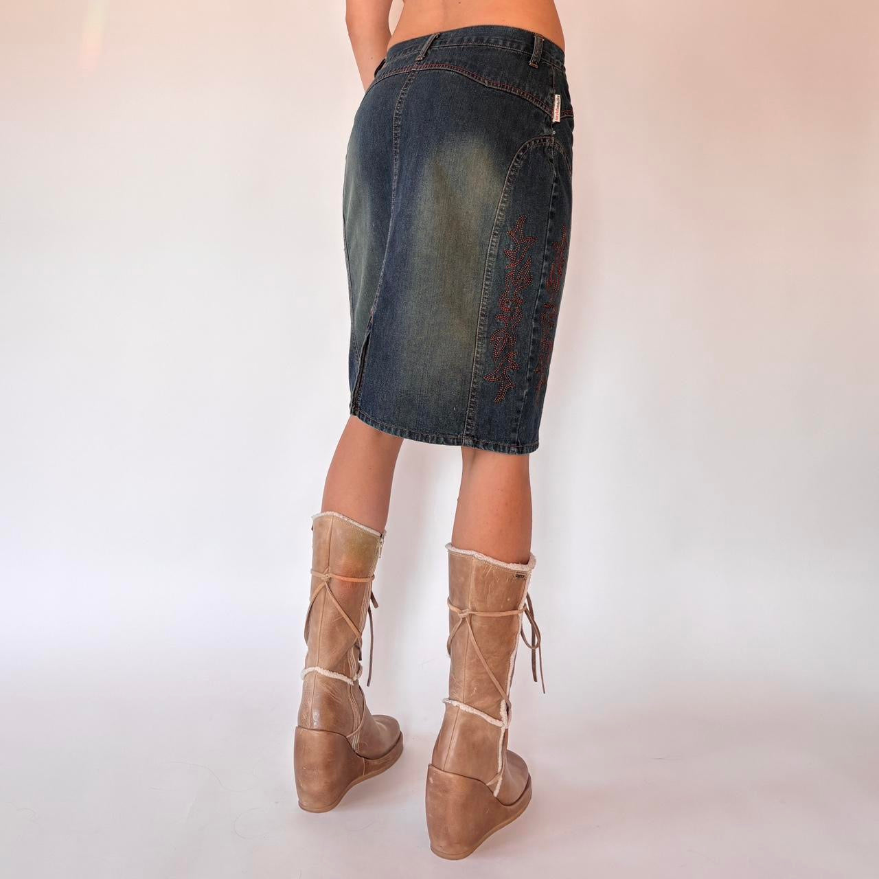 Y2K Mary-Kate & Ashley Denim Skirt (XS/S)