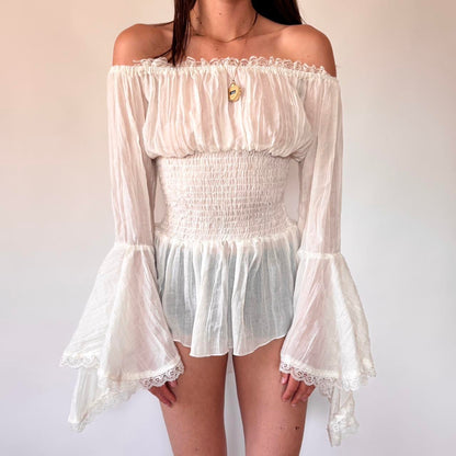 Gauzy Smocked Whimsy Top (M)