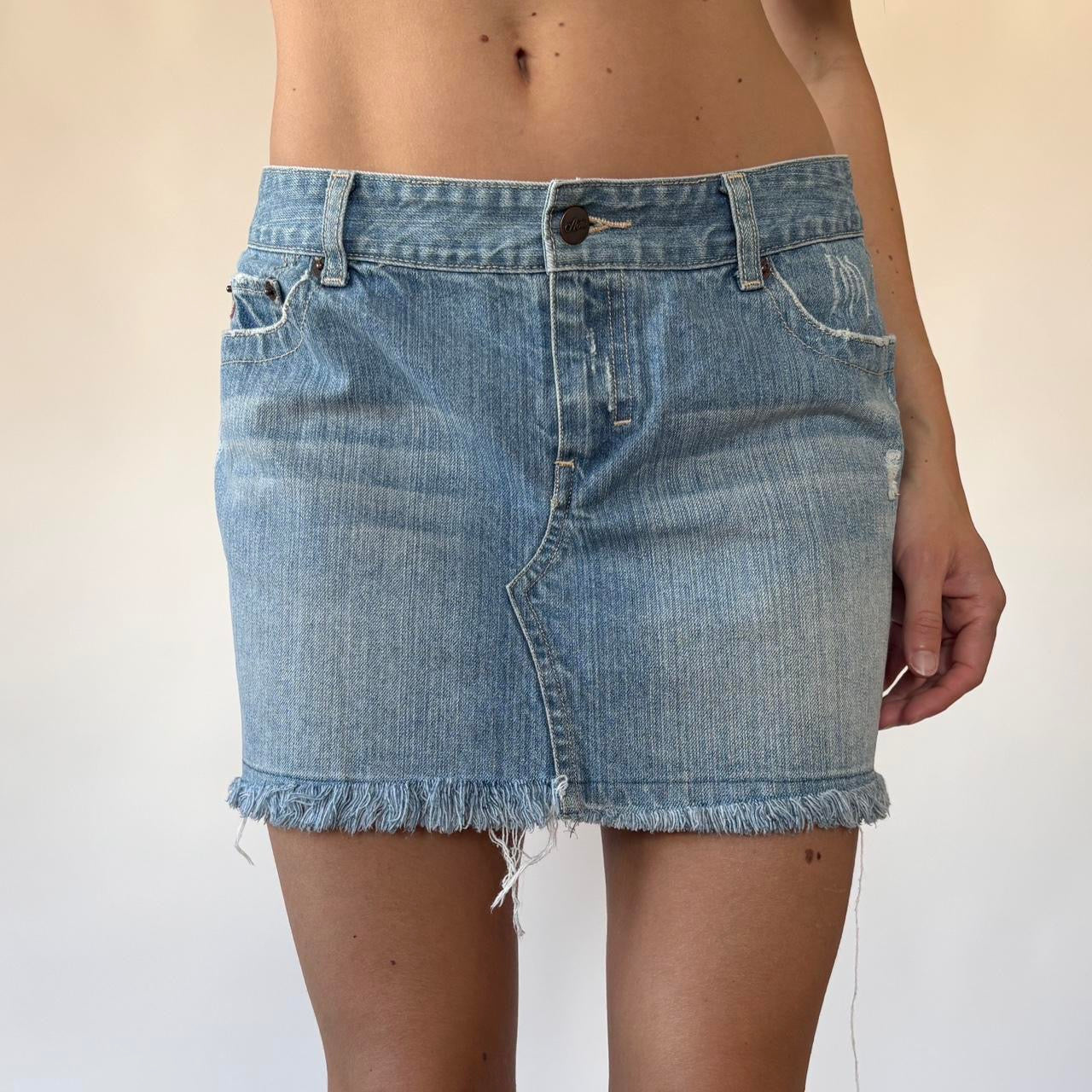 Y2K Denim Mini Skirt (M)