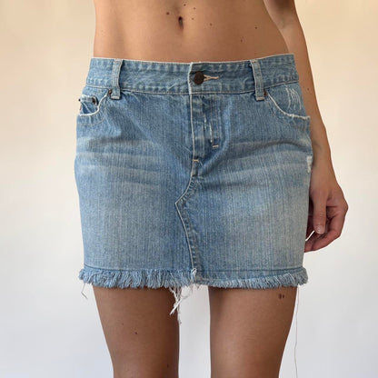 Y2K Denim Mini Skirt (M)