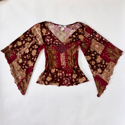 Y2K Angel Sleeve Top (XS/S)