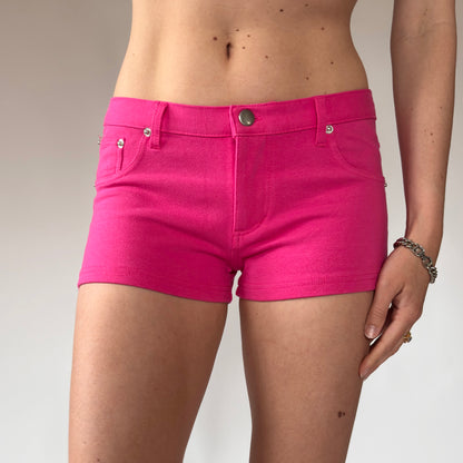 Y2K Hot Pink Micro Shorts (S)